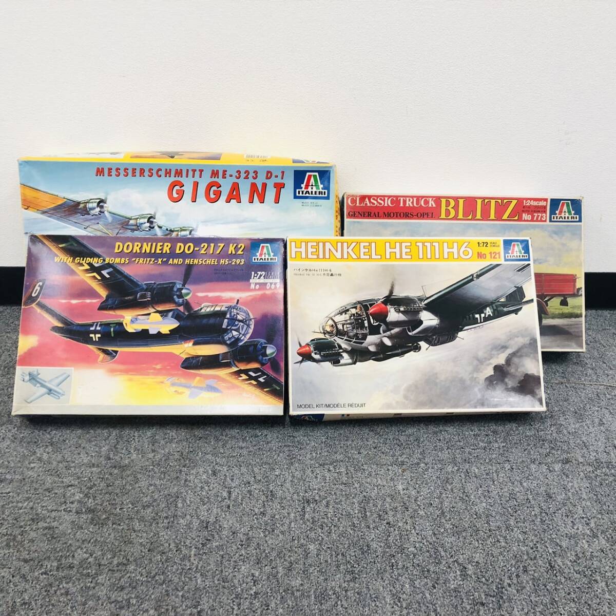 C261-Z1-1198 ITALERI イタレリ プラモデル 4点まとめ 箱付き 1：24～72 SCALE GIGANT ギガント HEINKEL HE 111H-6 ハインケル おもちゃ②_画像1