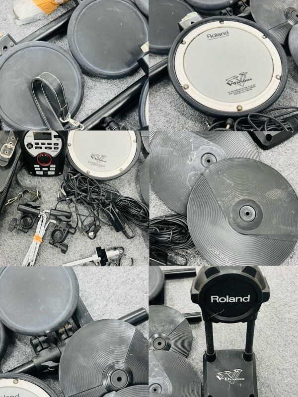 C222-Z13-135 Roland ローランド V・Drums 電子ドラム Vドラムセット TD-11 本体 通電確認済み 打楽器 楽器 ブラックカラー 音楽 器材 ②_画像2