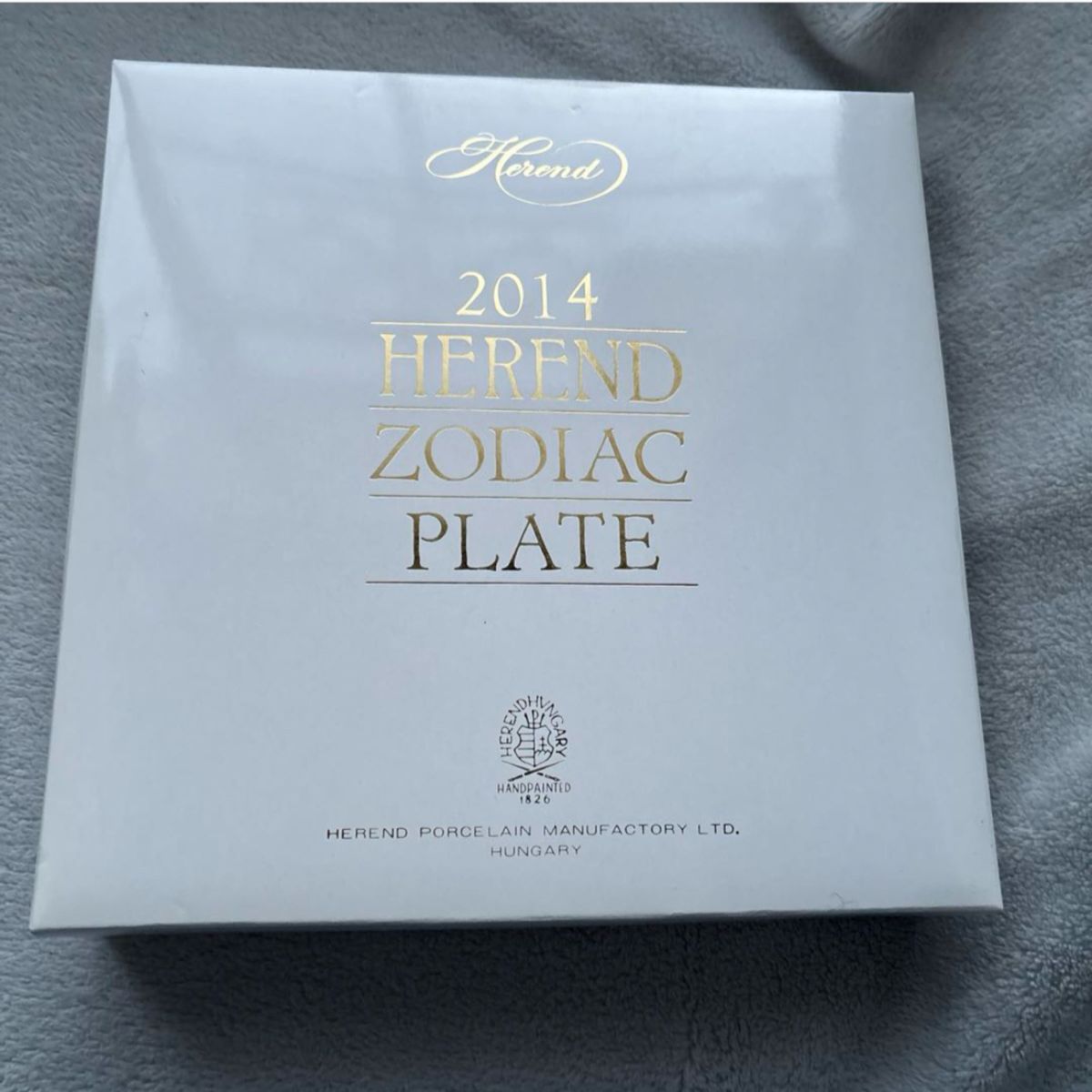 HEREND ヘレンド イヤープレート ZODIAC  PLATE 飾り皿 干支 金彩　2014 馬