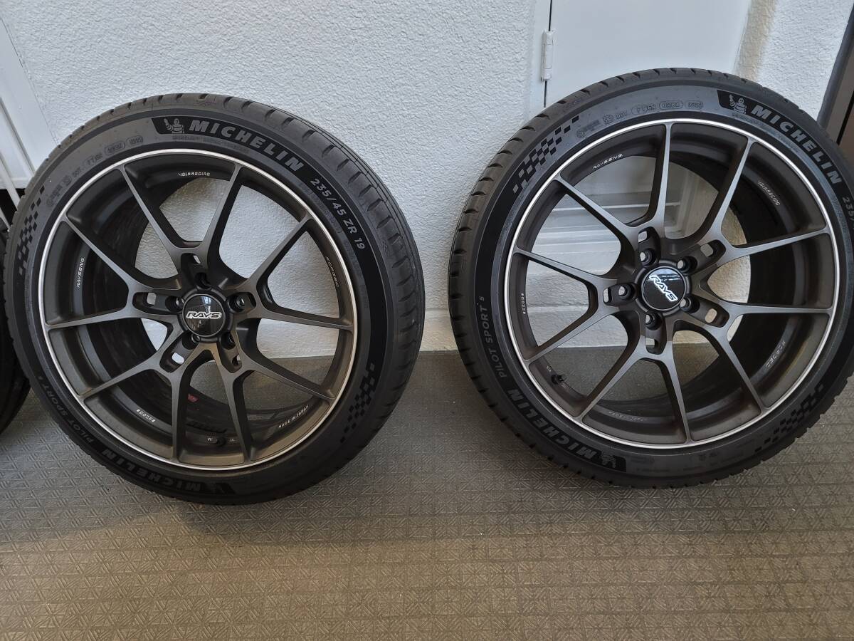 タイヤホイールセット4本 レイズ RAYS G025 ミシュラン パイロットスポーツ5 235/45R19 8.5J INSET45 5穴 112 BMW X2 M35i 送料無料_画像3