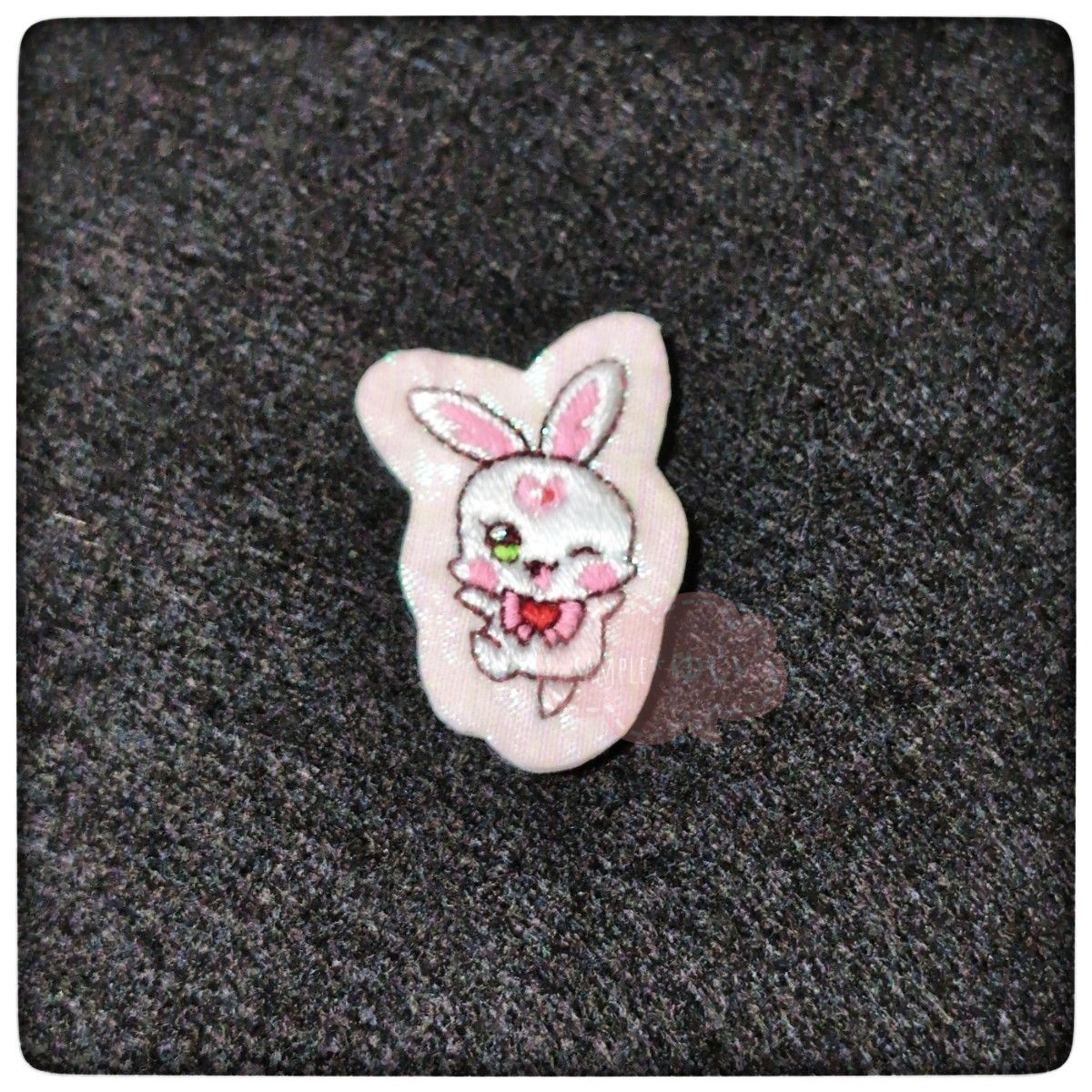 【キラリンウサギ】刺繍ワッペン