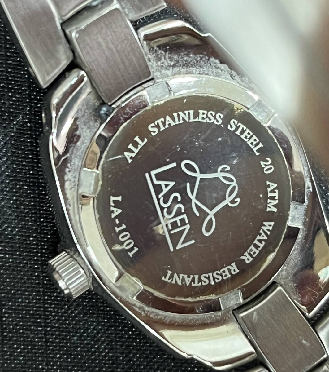 #20056　ラッセン LASSEN 腕時計 ウォッチ LA－１００１ イルカモチーフ シェル文字盤 現状不動品