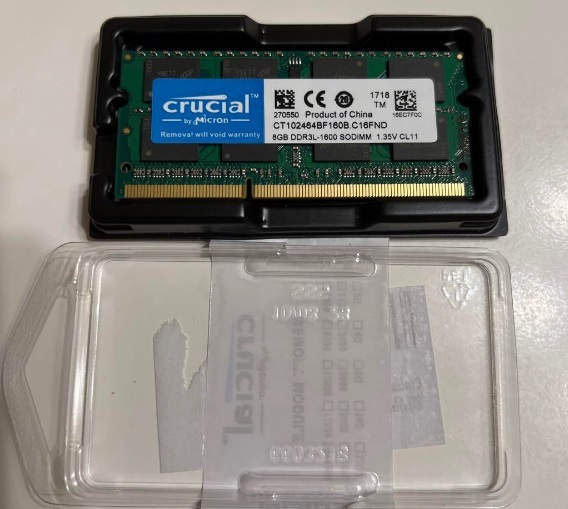 Crucial製MicronチップノートPC用増設メモリ 16GB(8GBx2枚) DDR3L PC3L-12800 CT102464BF160B_画像3