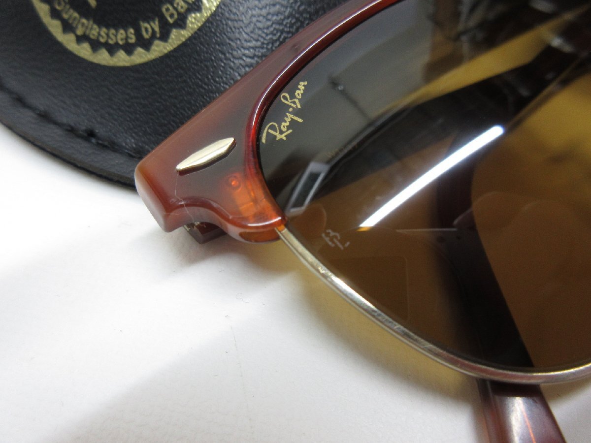 未使用に近い B&L RayBan CLUBMASTER W1117 ボシュロム レイバン クラブマスターモックトータス/サングラス/B-15/USA/アメリカ/米国製_画像4