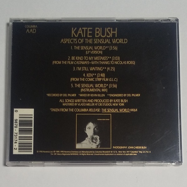 ★KATE BUSH「ASPECTS OF THE SENSUAL WORLD」5Tracks ケイト・ブッシュの画像2