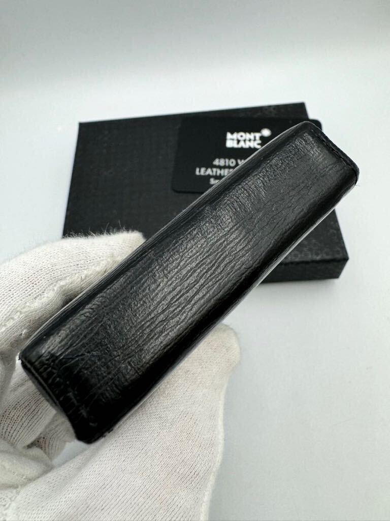 未使用品 モンブラン 馬蹄型 コインケース 4810 ウェストサイド ブラック レザー メンズ 二つ折り財布 小銭入れ マイスターシュテュック