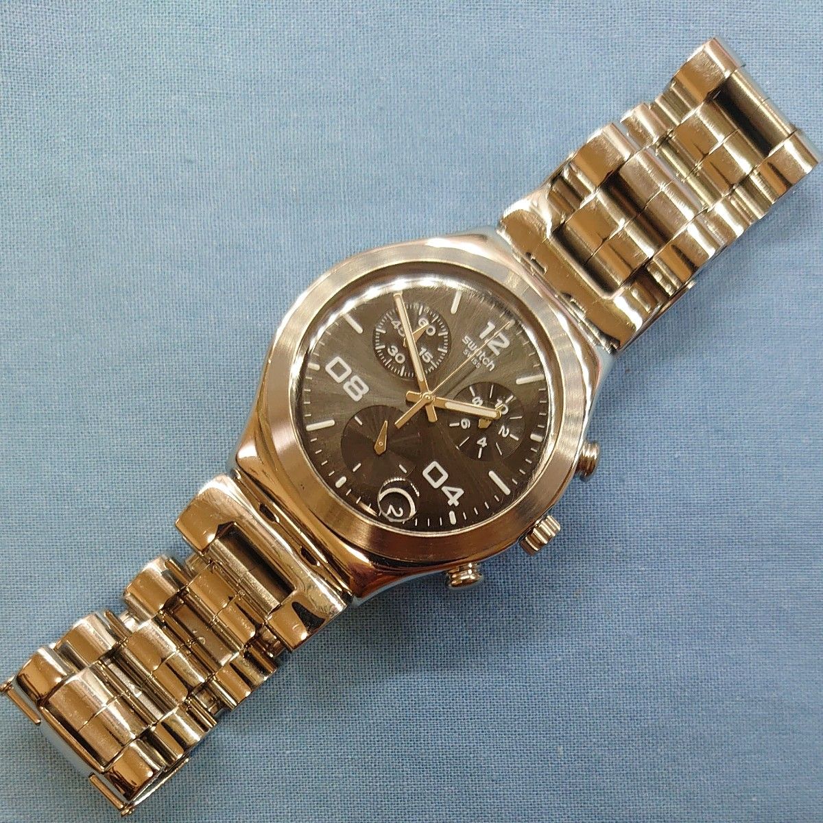 swatch irony クロノグラフ 黒文字盤 希少 動作品 スウォッチ swatch irony クロノグラフ 黒文字盤 希少 動作品 スウォッチ