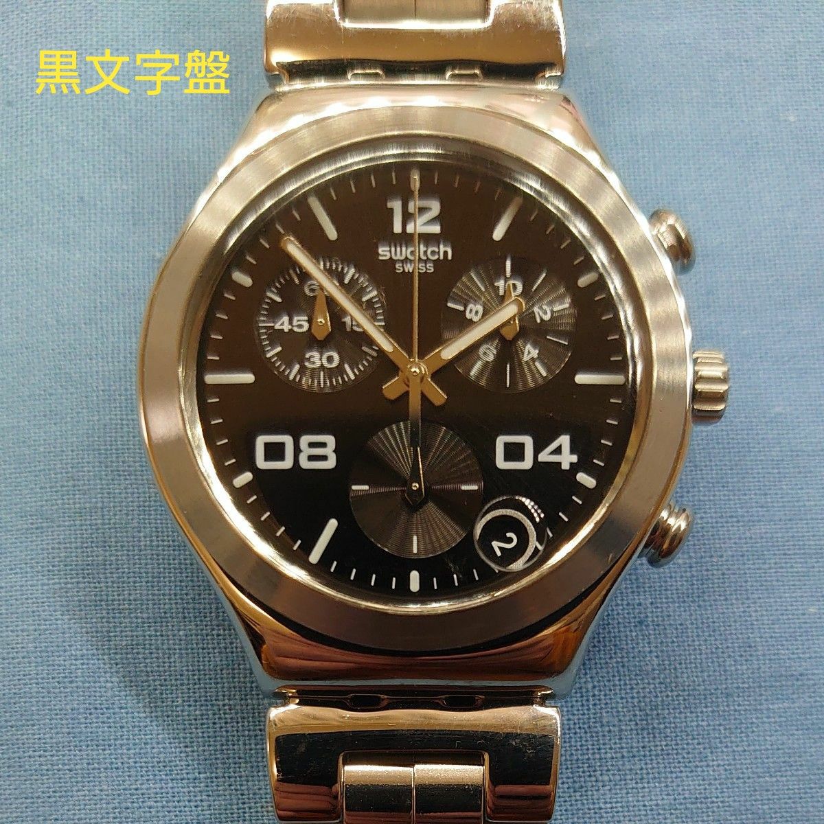 swatch irony クロノグラフ 黒文字盤 希少 動作品 スウォッチ swatch irony クロノグラフ 黒文字盤 希少 動作品 スウォッチ