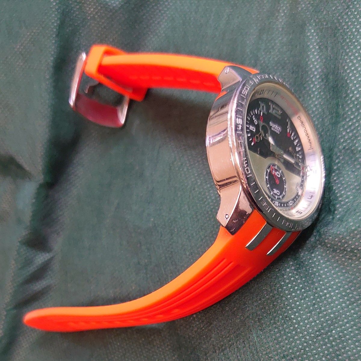 swatch レトログラード クロノグラフ ラバーベルト 動作品 swatch レトログラード クロノグラフ ラバーベルト 動作品
