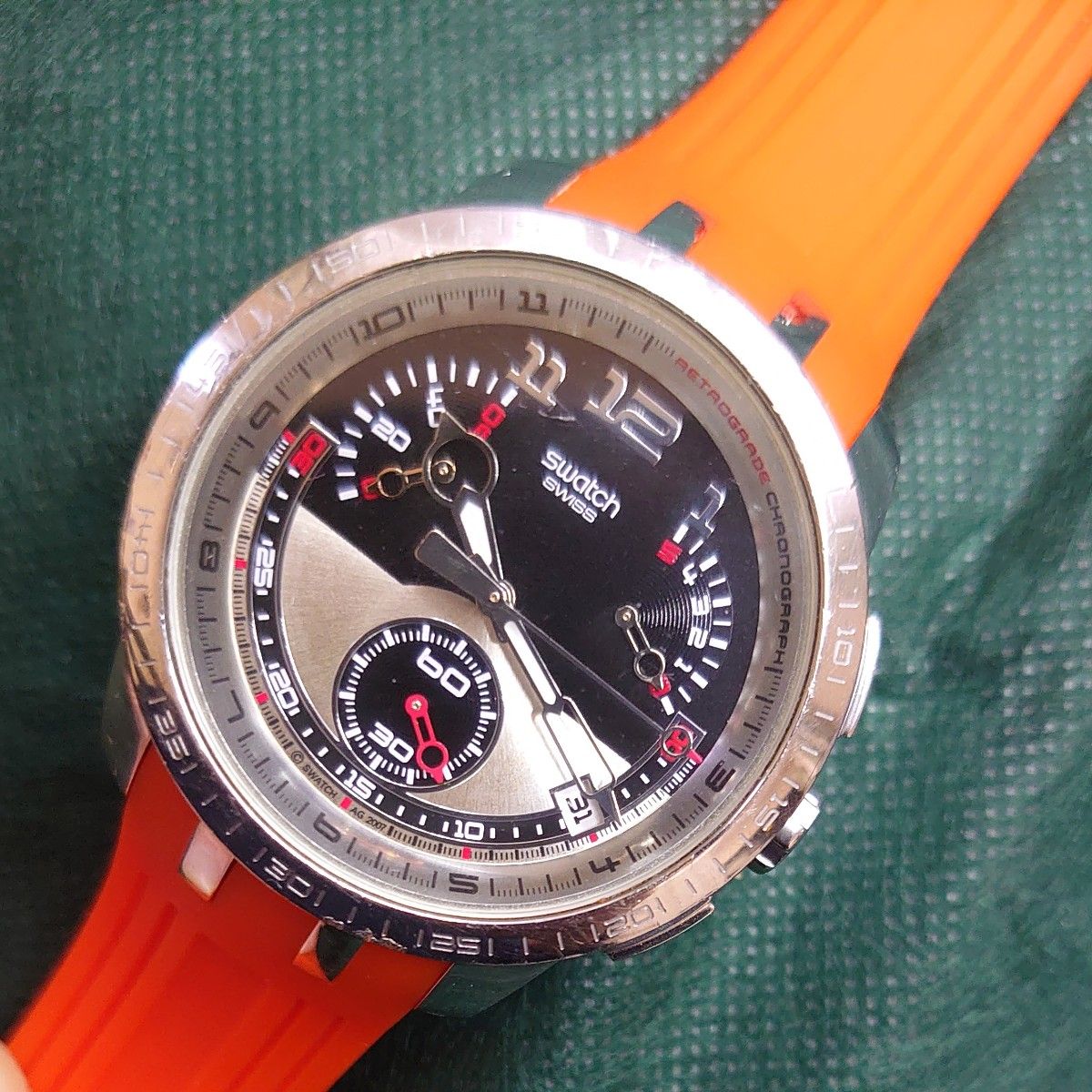 swatch レトログラード クロノグラフ ラバーベルト 動作品 swatch レトログラード クロノグラフ ラバーベルト 動作品