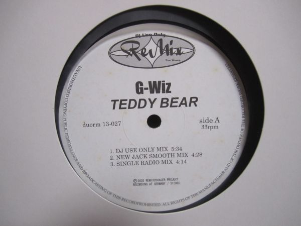 G-Wiz / Teddy Bear, DJ Use Only Mix_画像1