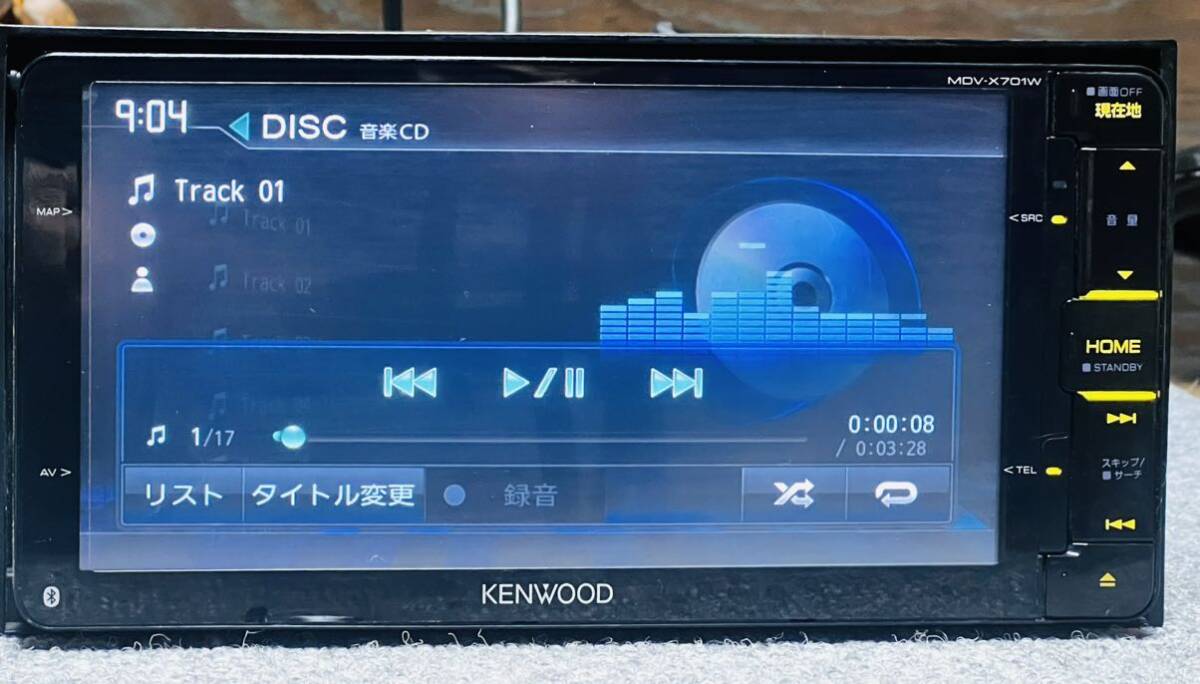 ☆ KENWOOD MDV-X701W。地図データ2013。DVD/USB/SD/BT AVナビゲーションシステム_画像6