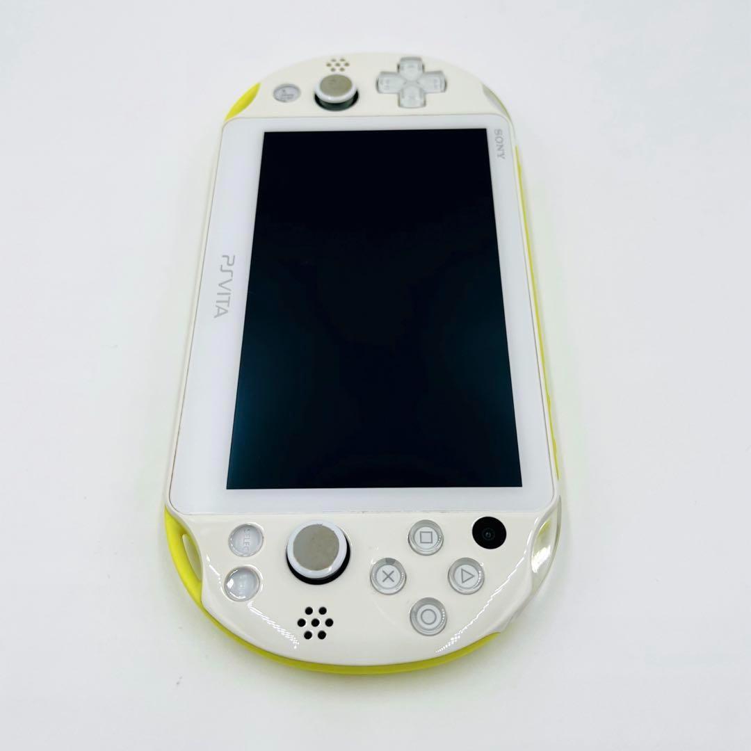 【32GBメモリーカード付】PSVITA PCH-2000 ZA13 ライムグリーン ホワイト_画像4