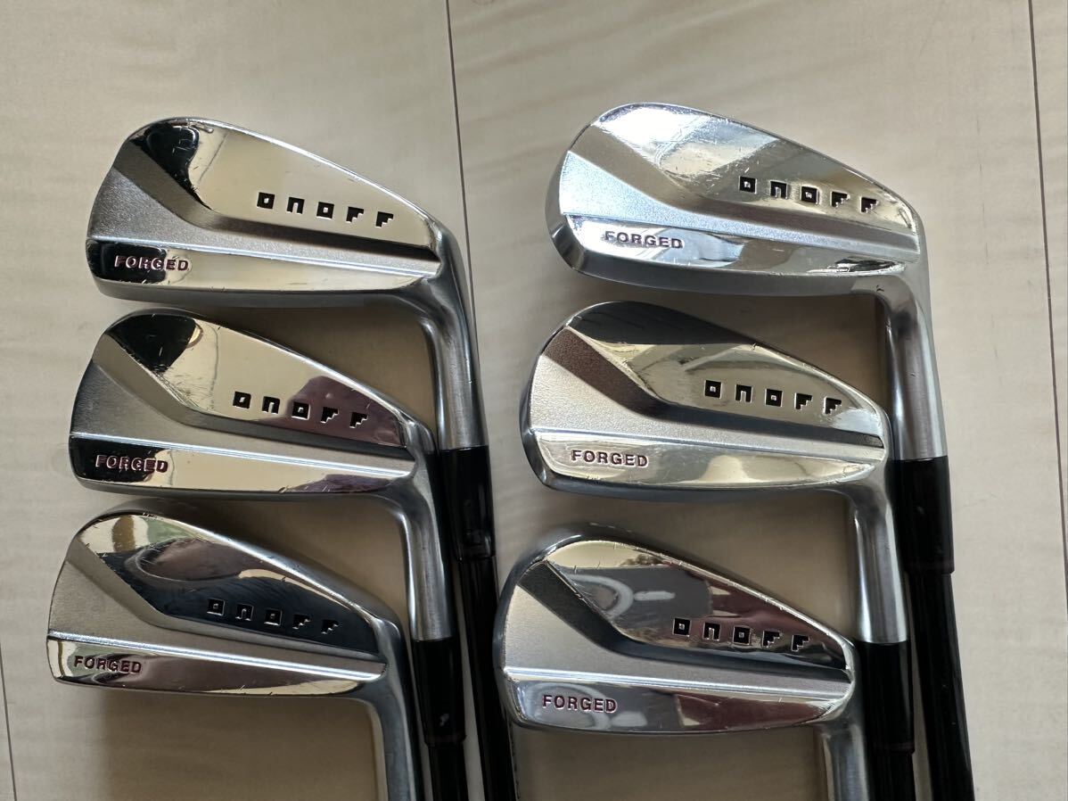 中古アイアン6本セット ONOFF オノフ FORGE フォージド アイアン KURO 黒 2019 5I〜PW Tour AD 75S ツアーAD 75S メーカーカスタム品_画像1