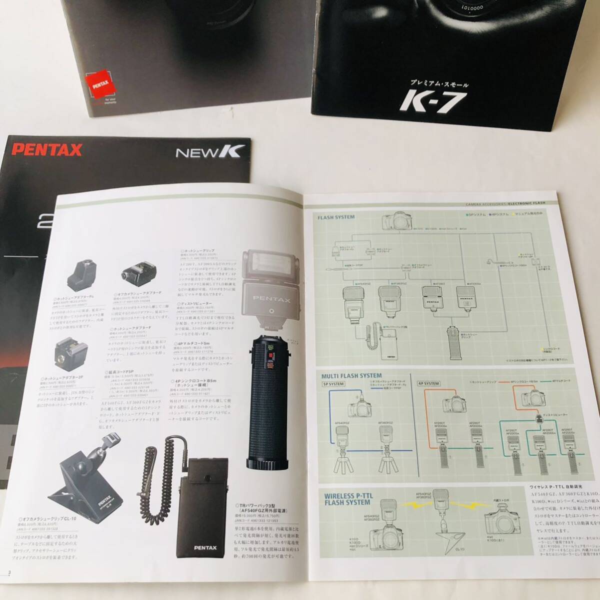 * PENTAX 2006 year 2009 year catalog leaflet set / Pentax K10D K-7 digital single‐lens reflex camera accessory booklet enterprise advertisement 36