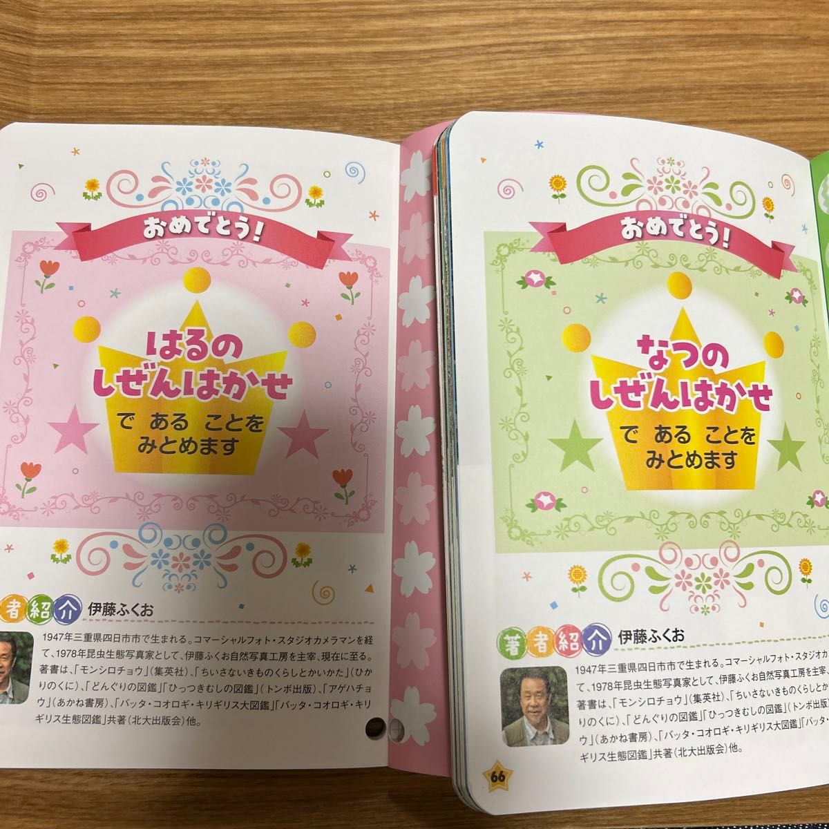 春夏秋冬　めざせ！しぜんはかせ　だいずかん　はる　なつ　あき　ふゆ　がくしゅう　ひかりのくに　別冊　付録　保育園　幼稚園