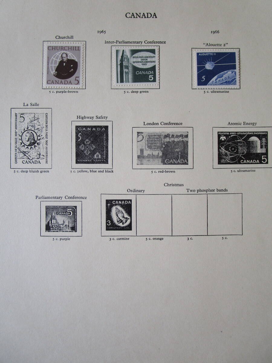 ★カナダの切手 未使用 約230枚 1937年～ ヒンジ貼り★の画像5