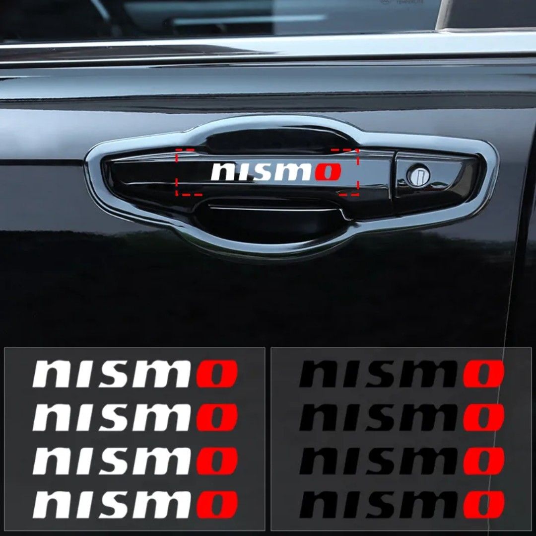 【大特価】 nismo ドアノブステッカー 白 ４枚セット