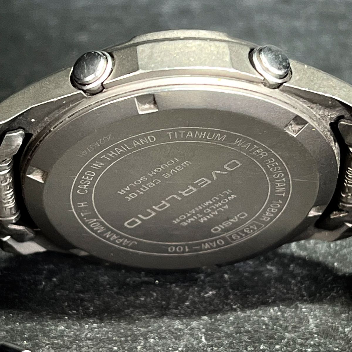 CASIO カシオ OVERLAND オーバーランド OAW-100TDJ-1AJF メンズ 腕時計 アナデジ 電波ソーラー 多機能 ブラック文字盤 シルバー チタン_画像7