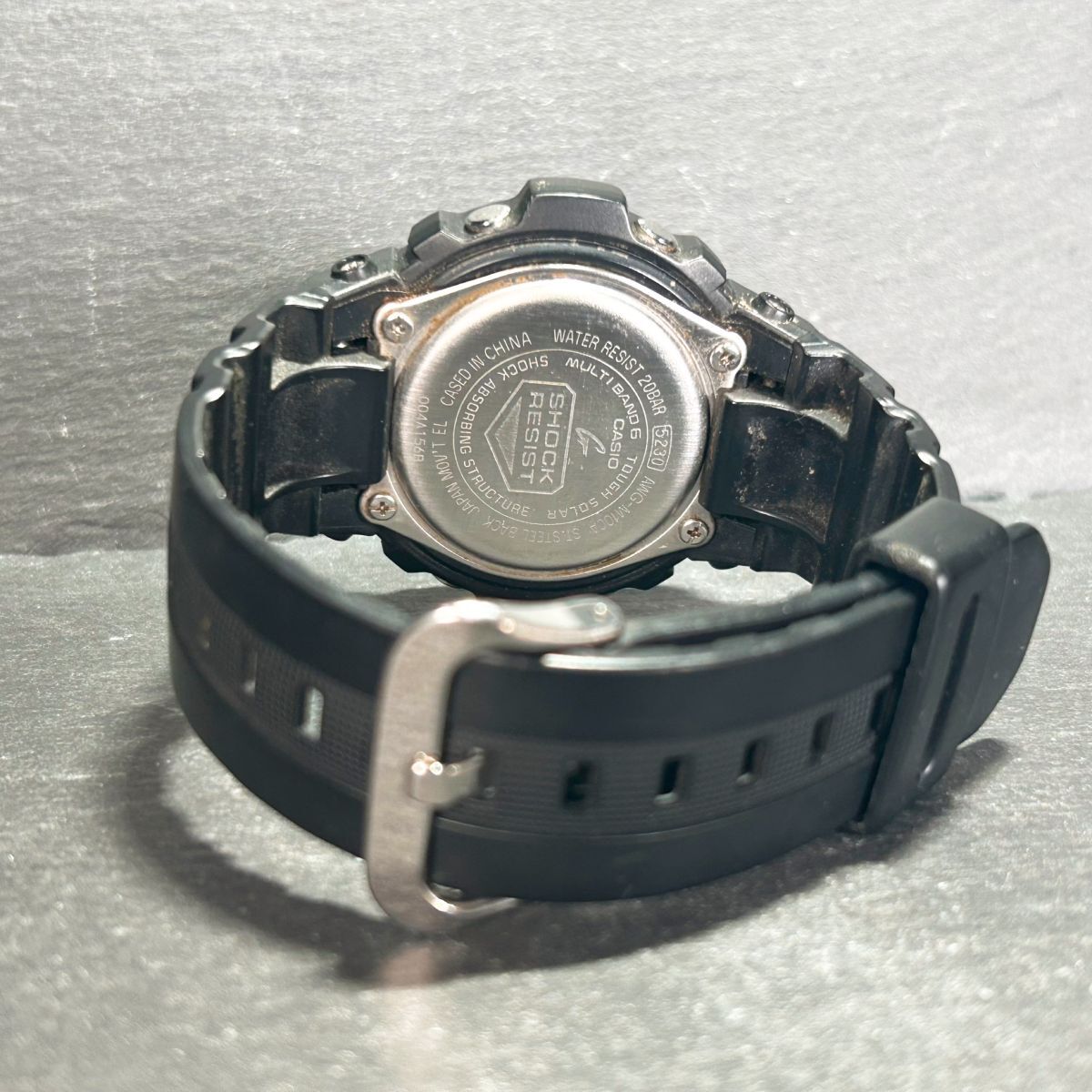 美品 CASIO カシオ G-SHOCK ジーショック AWG-M100A-1A 腕時計 タフソーラー 電波時計 アナデジ カレンダー ステンレススチール 動作確認済の画像7