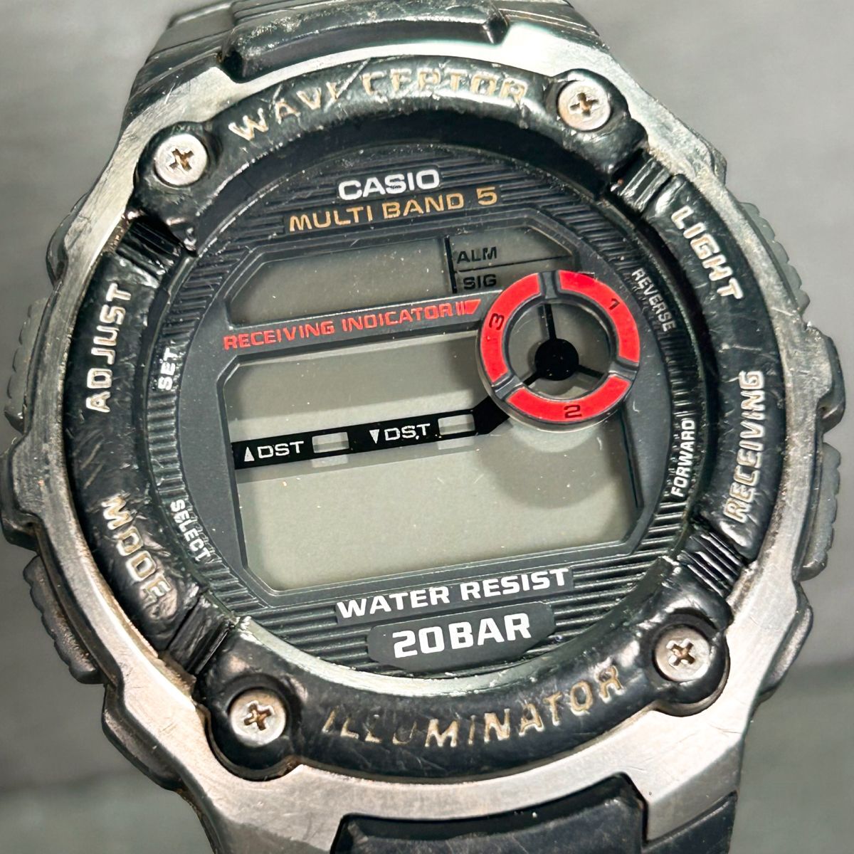 CASIO カシオ WAVE CEPTOR ウェーブセプター WV-M200-1A 腕時計 クオーツ デジタル 電波時計 ステンレススチール ラバーベルト メンズ_画像1
