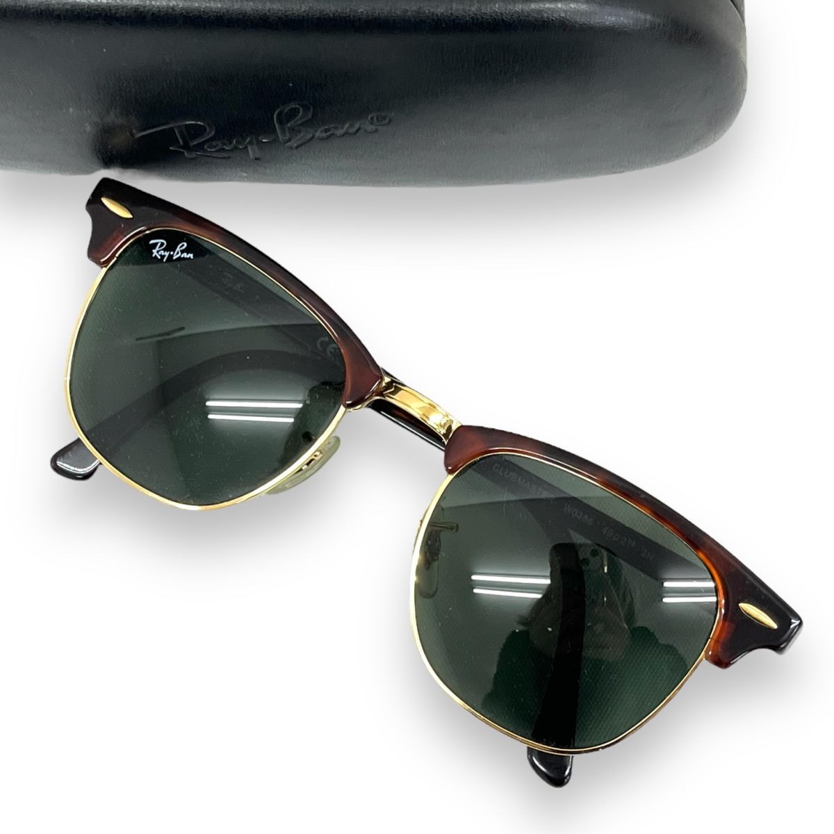 Ray-Ban RayBan солнцезащитные очки очки мелкие вещи I одежда мода с футляром бренд ClubMaster CLASSIC Clubmaster RB3016 зеленый 