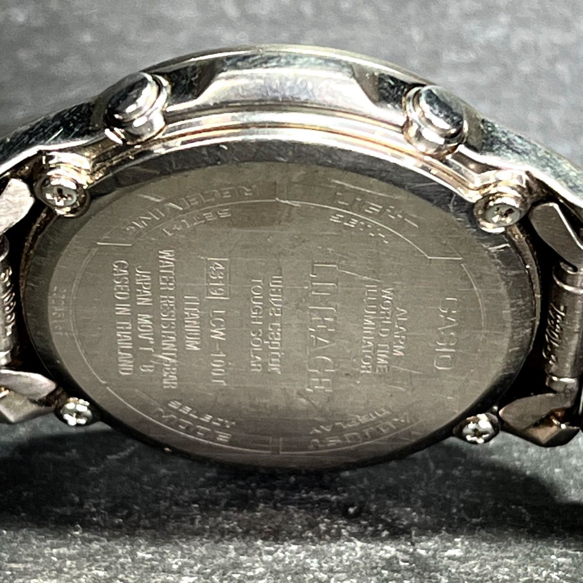 CASIO カシオ LINEAGE リニエージ LCW-100TDJ-1AJF メンズ 腕時計 アナデジ タフソーラー デイデイト ブラック文字盤 シルバー チタン_画像7