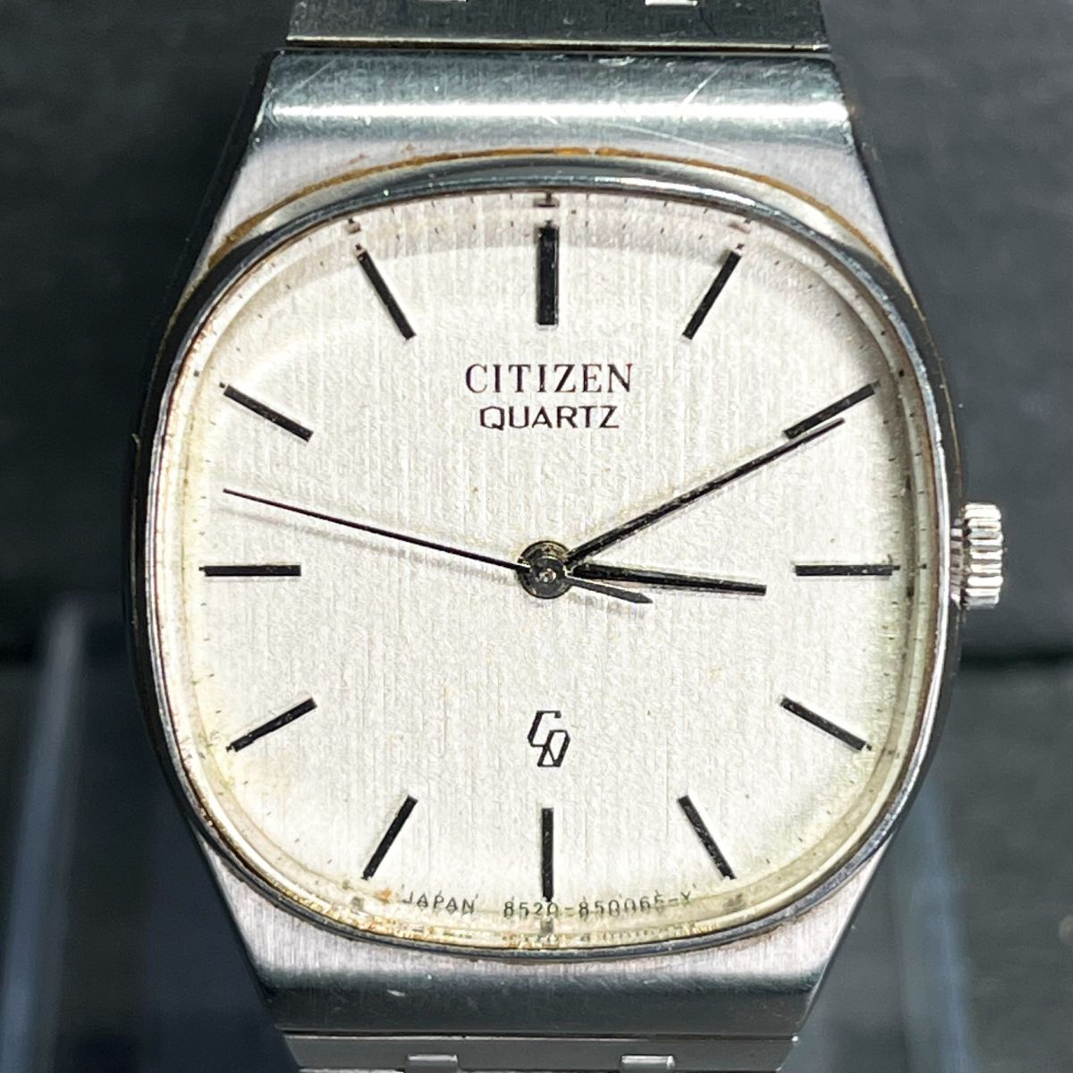 CITIZEN シチズン QUARTS クオーツ 4-850041 メンズ 腕時計 アナログ 3針 ホワイト文字盤 シルバー ステンレス メタルバンド シンプルの画像1