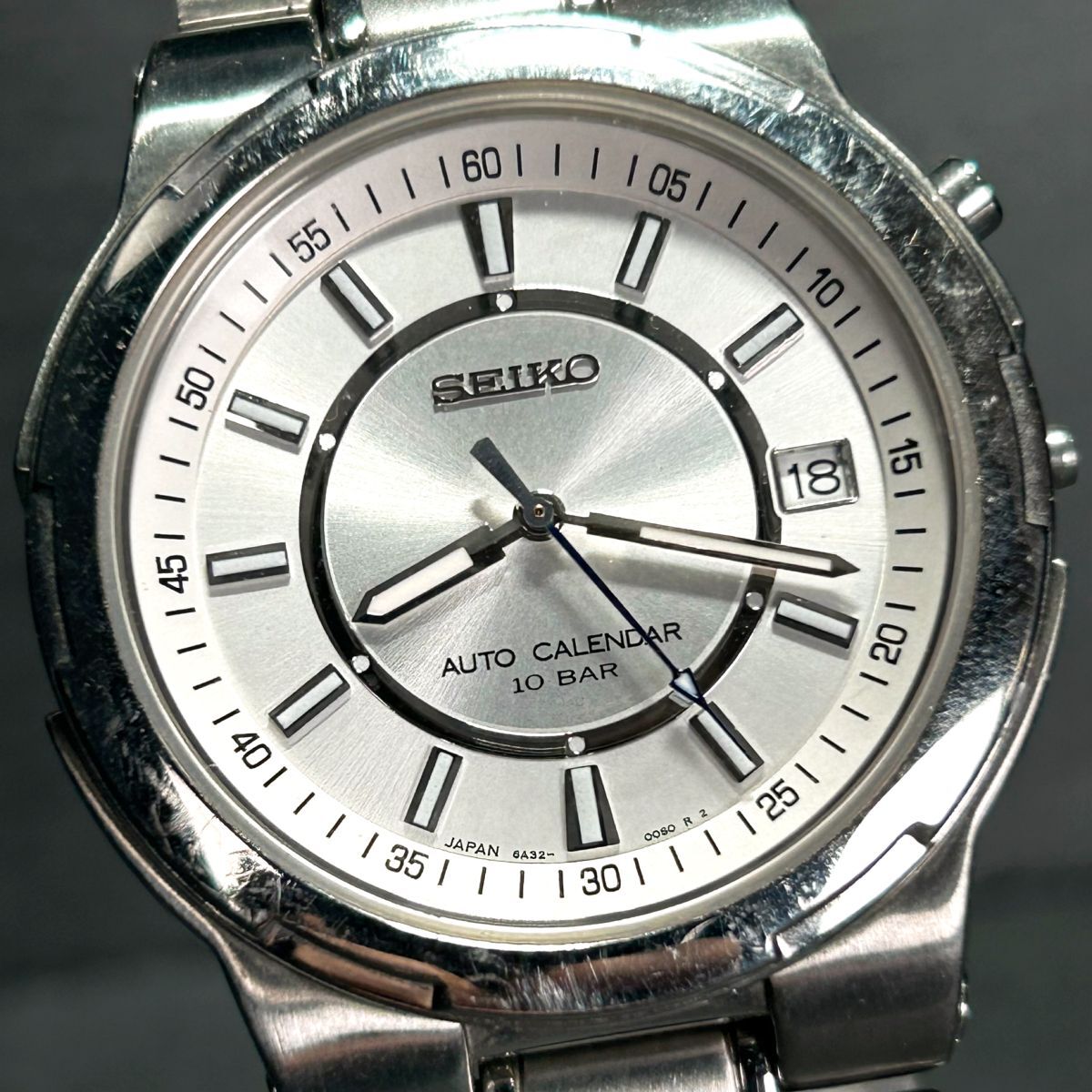 SEIKO セイコー SPIRIT スピリット SBQA011 腕時計 クオーツ アナログ 3針 オートカレンダー ステンレススチール シルバー メンズ ラウンド_画像1