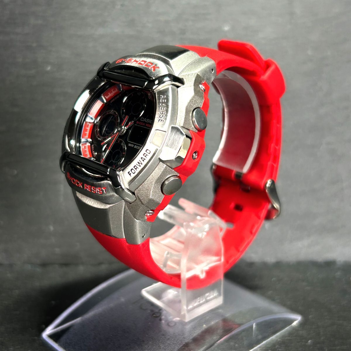 美品 CASIO カシオ G-SHOCK ジーショック コックピット G-511-4A 腕時計 クオ―ツ アナデジ カレンダー 多機能 レッド ステンレススチール_画像6