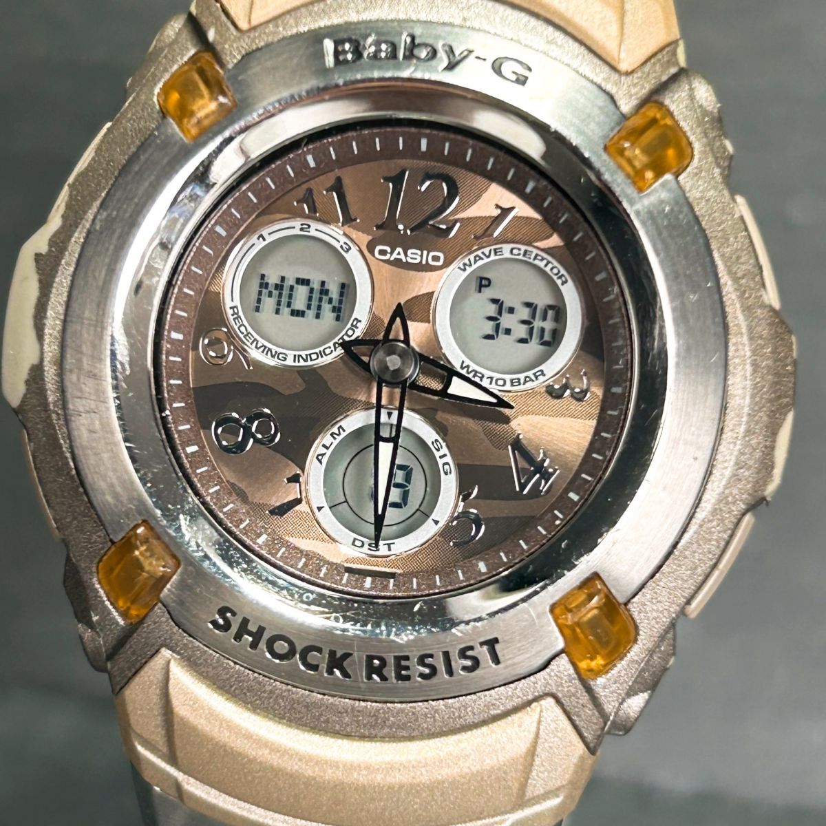 CASIO カシオ Baby-G ベビージー BG-1500-MTJ 腕時計 クオ―ツ アナデジ カレンダー 多機能 ステンレススチール 電池交換済み 動作確認済み_画像2