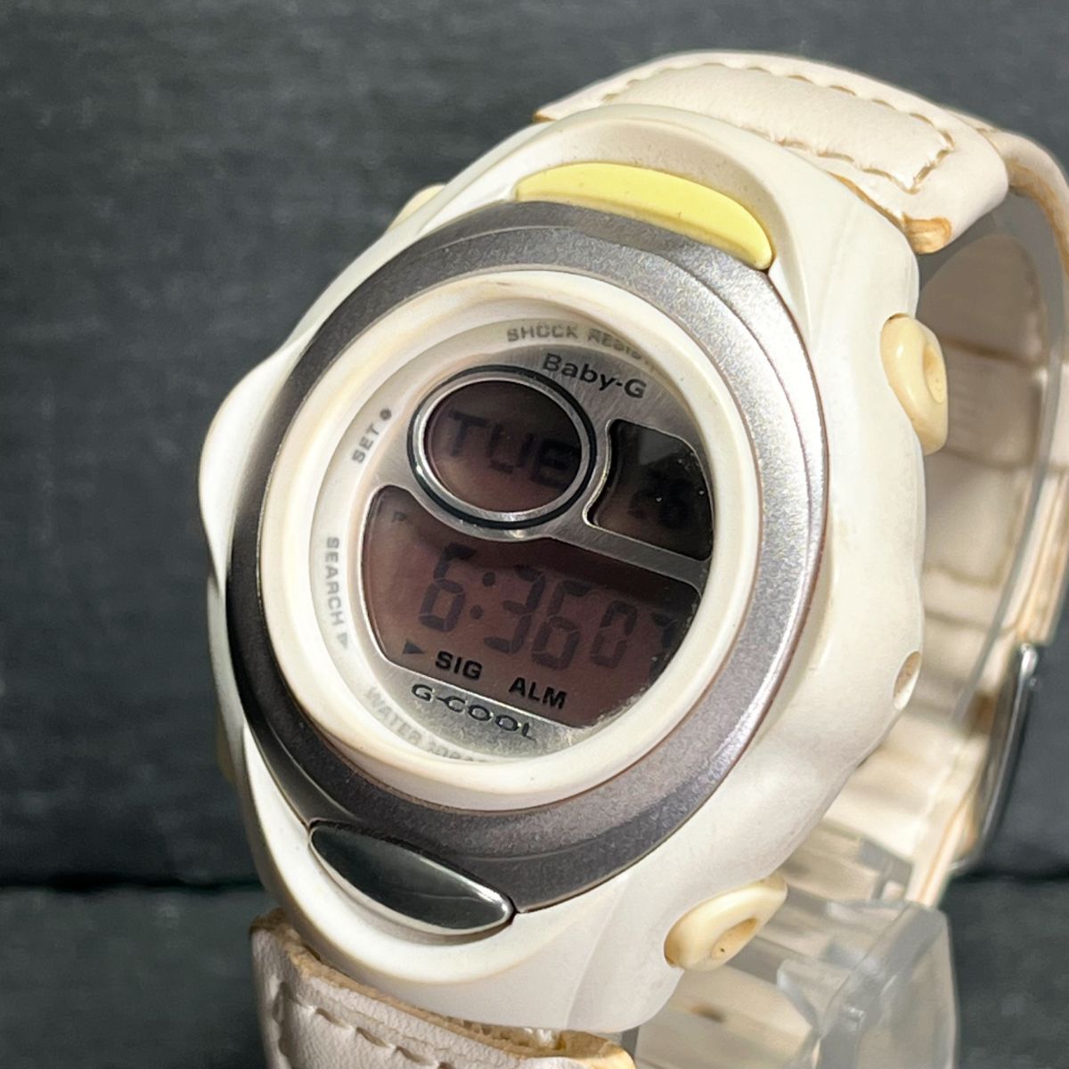 CASIO カシオ Baby-G ベビージー G-COOL ジークール BGC-100 腕時計 アナログ クオーツ カレンダー ホワイト ステンレス 新品電池交換済みの画像2