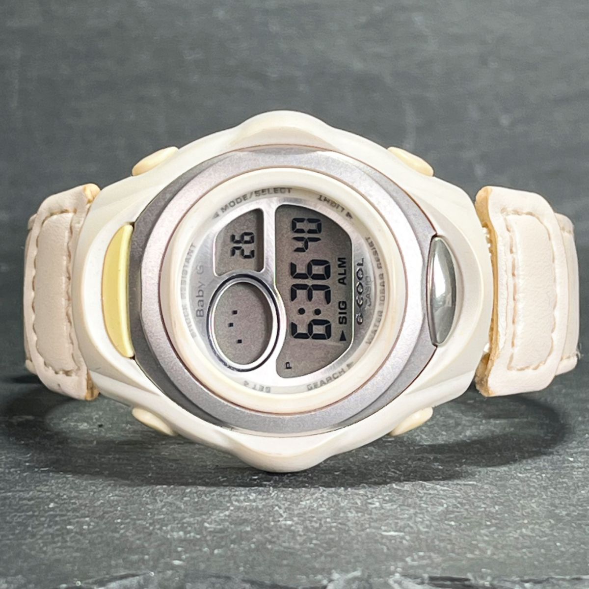 CASIO カシオ Baby-G ベビージー G-COOL ジークール BGC-100 腕時計 アナログ クオーツ カレンダー ホワイト ステンレス 新品電池交換済みの画像5
