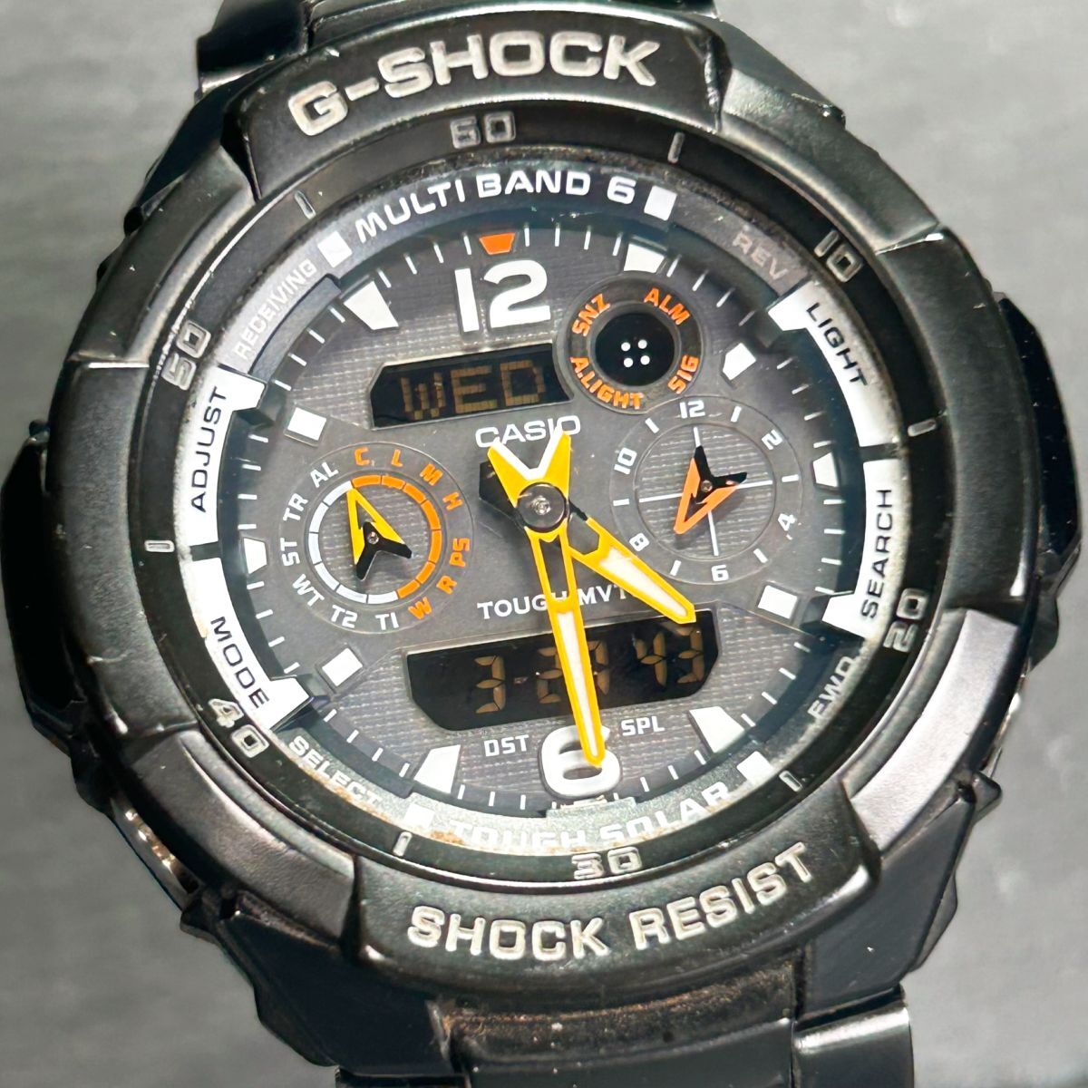 海外モデル CASIO カシオ G-SHOCK ジーショック SKY COCKPIT スカイコックピット GW-3500BD-1A 腕時計 ソーラー 電波時計 アナデジ 多機能_画像1