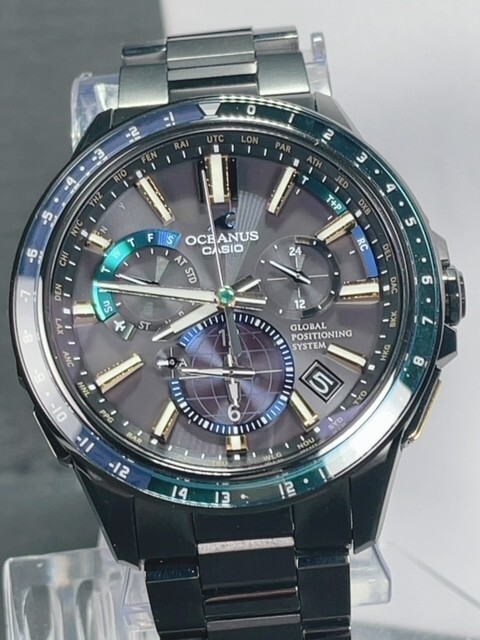 世界限定500本 新品 カシオ CASIO オシアナス OCEANUS GPS ハイブリッド 電波ソーラー 電波時計 腕時計 OCW-G1100E-1AJF 定価30万の画像1