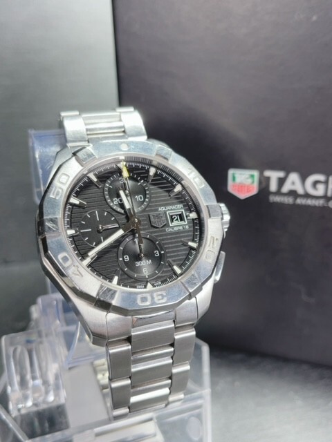 美品 TAG HEUER タグホイヤー アクアレーサー 自動巻き 機械式 メカニカル 腕時計 キャリバー16 CAY2110 動作確認済み 定価５１万円の画像3
