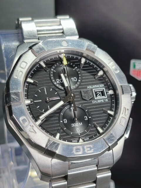 美品 TAG HEUER タグホイヤー アクアレーサー 自動巻き 機械式 メカニカル 腕時計 キャリバー16 CAY2110 動作確認済み 定価５１万円の画像2