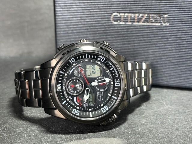 超美品 CITIZEN ATTESA シチズン アテッサ ジェットセッター ATV53-2933 エコドライブ Eco-Drive 電波ソーラー 腕時計 ソーラー電波_画像7