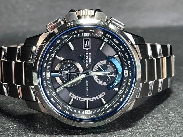  beautiful goods Casio CASIO Oceanus OCEANUS man taOCW-T1000-1AJF electro-magnetic wave clock solar tough solar radio wave clock multiband 6 regular price 158000 jpy 