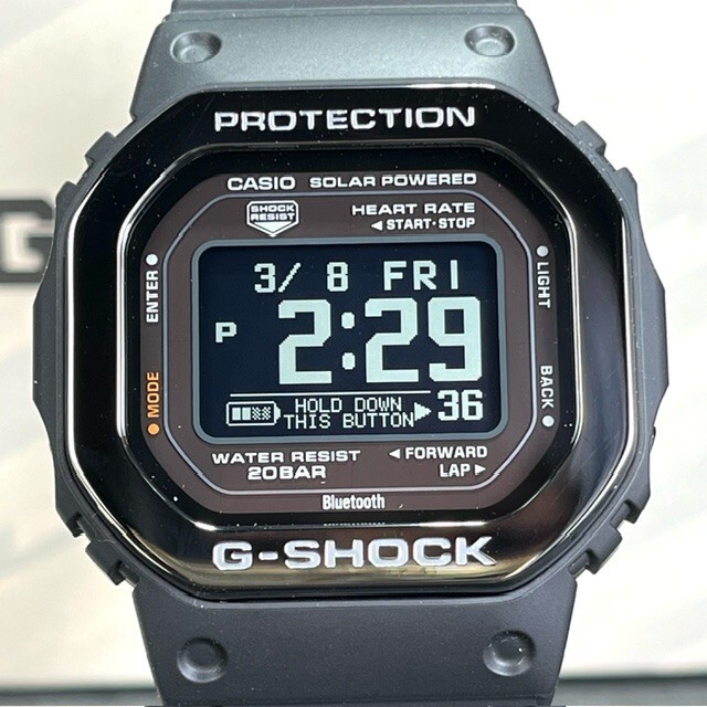新品 CASIO G-SHOCK カシオ ジーショック G-SQUAD ジースクワッド DW-H5600MB-1JR Bluetooth 腕時計 ソーラー ハートレートモニター 黒_画像2