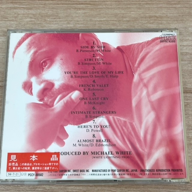 Michael White マイケル・ホワイト CD 「Side by Side」 サンプル盤 アルバム ジャズ バイオリン 1994年 PCCY-00582の画像2