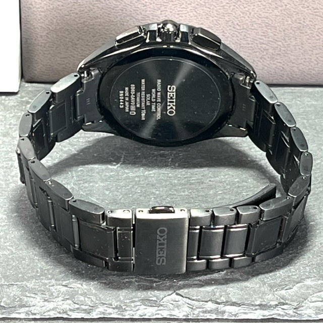 限定 新品 SEIKO BRIGHTZ セイコー ブライツ SAGA293 ソーラー電波 腕時計 ブラック アナログ メンズ ワールドライム カレンダー チタン_画像7