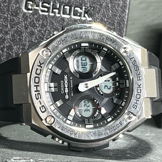 CASIO G-SHOCK カシオ ジーショック G-STEEL Gスチール GST-W110-1A 腕時計 電波ソーラー ブラック アナログ デジタル マルチバンド6の画像6