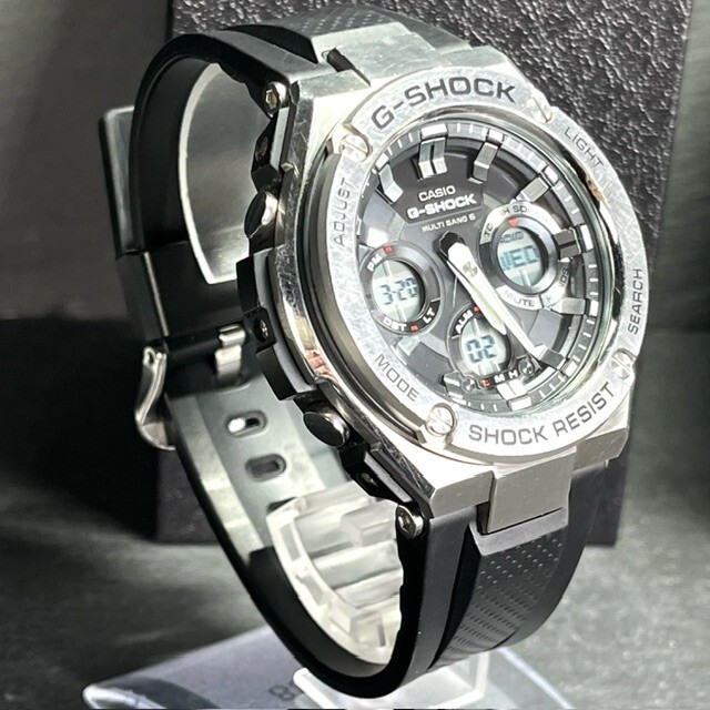 CASIO G-SHOCK カシオ ジーショック G-STEEL Gスチール GST-W110-1A 腕時計 電波ソーラー ブラック アナログ デジタル マルチバンド6の画像4