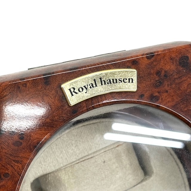 Royal hausen ロイヤルハウゼン ワインディングマシーン ウォッチワインダー 時計ケース 2本巻き Watch Winde 自動巻き機 H0430 木目調の画像3