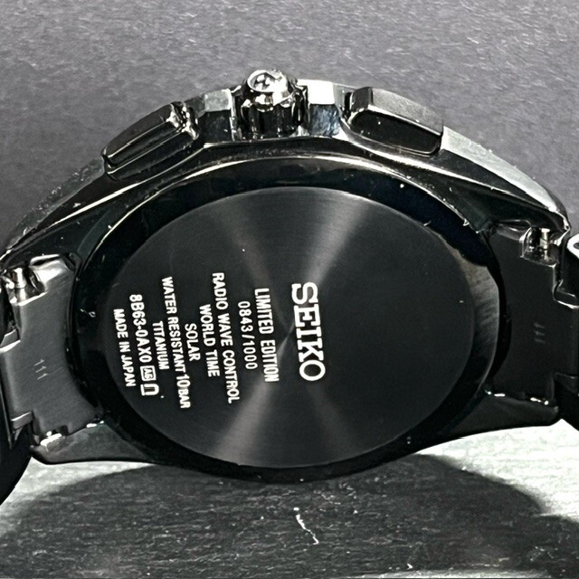 20周年記念 世界1000本限定モデル 新品 SEIKO セイコー SAGA303 BRIGHTZ ブライツ ソーラー電波 腕時計 ブラック チタン メンズ アナログの画像8