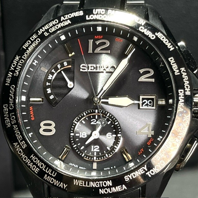 20周年記念 世界1000本限定モデル 新品 SEIKO セイコー SAGA303 BRIGHTZ ブライツ ソーラー電波 腕時計 ブラック チタン メンズ アナログの画像3