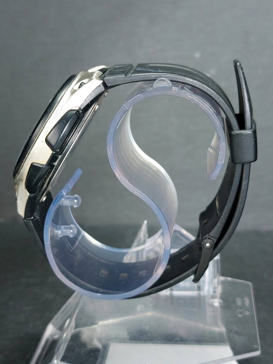 CASIO カシオ コレクション スタンダード AW-80-7A メンズ デジアナ 腕時計 シルバー文字盤 ラバーベルト ステンレススチール 動作確認済みの画像4