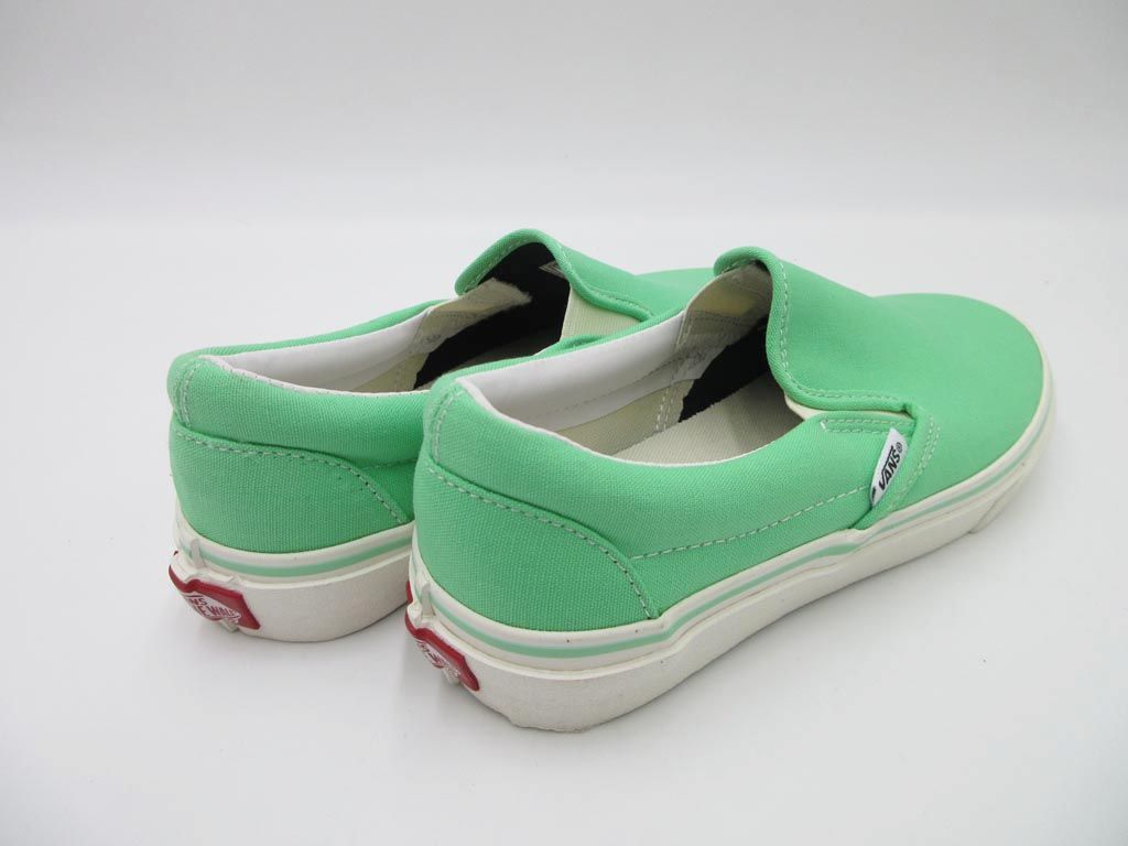 美品 VANS バンズ SLIP ON スリッポン 623283−0002 ローカット スニーカー size24.0/緑 ■■ ☆ ebb6 レディース_画像6