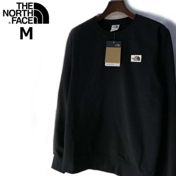 1円～!売切!【正規新品】THE NORTH FACE◆Heritage Patch Crew◆スウェット トレーナー US限定 男女兼用 上質 裏起毛(M)黒 181130-MP2-28_画像3